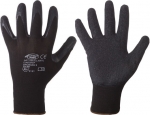 Feinstrickhandschuh, Polyamid mit  PU-Beschichtung, schwarz